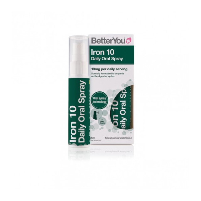 BETTERYOU Iron oral spray Συμπλήρωμα Διατροφής Σιδήρου σε Μορφή Στοματικού spray βέλτιστης απορρόφησης 25ml