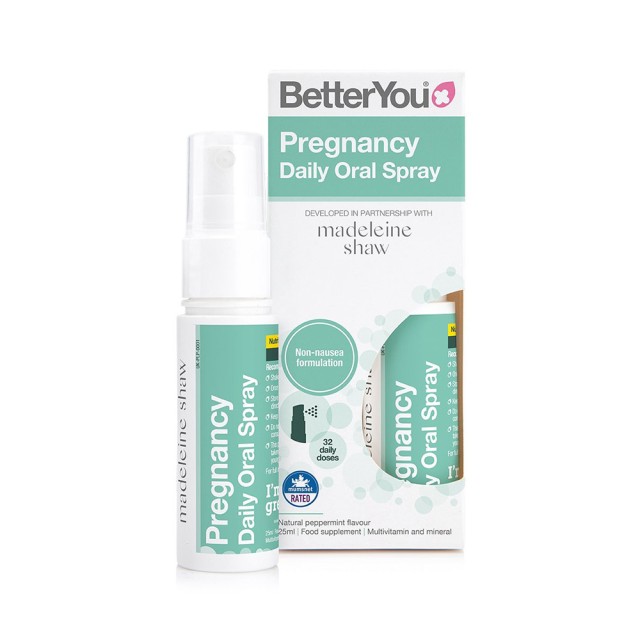 BETTERYOU Pregnancy Oral Spray 25ml Συμπλήρωμα Διατροφής για την Εγκυμοσύνη με Γεύση Μέντας σε Μορφή Στοματικού spray βέλτιστης απορρόφησης 25ml