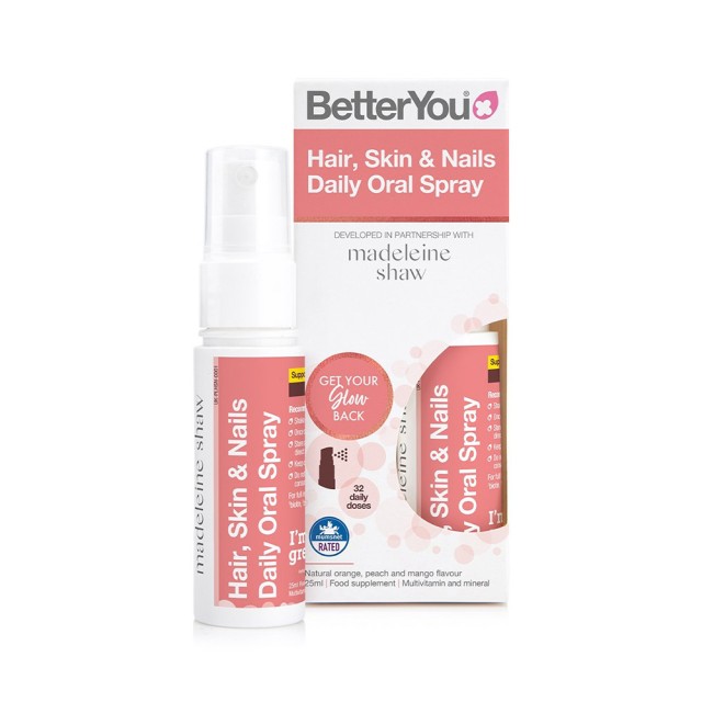 BETTERYOU Hair Skin & Nails Daily Oral Spray Συμπλήρωμα Διατροφής για Μαλλιά - Νύχια και Δέρμα 25ml