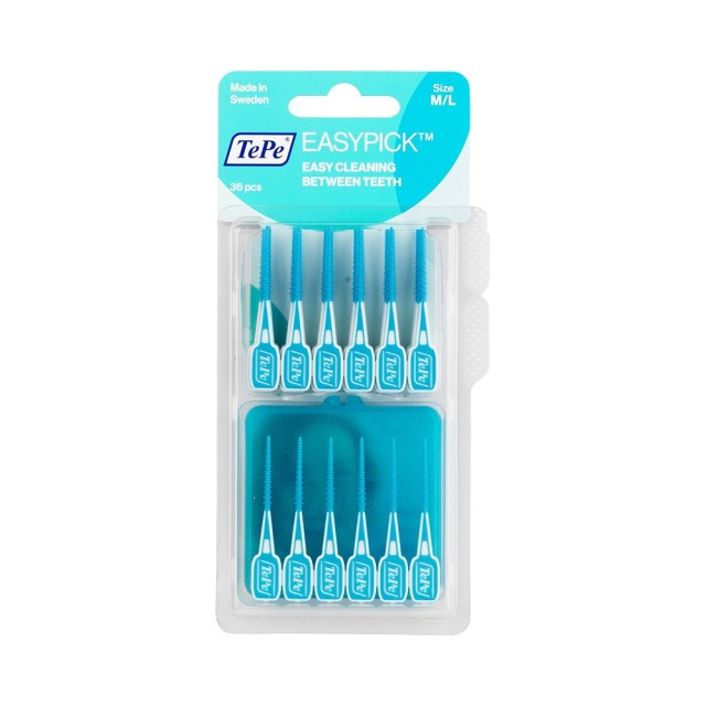 TEPE EasyPick Μεσοδόντιες Οδοντογλυφίδες M/L Μπλε 36τμχ