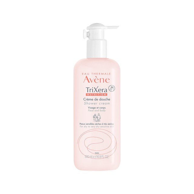 AVENE TriXera Nutrition Shower Cream Κρέμα Καθαρισμού Για Πρόσωπο & Σώμα Για Ξηρό / Ευαίσθητο Δέρμα 500ml