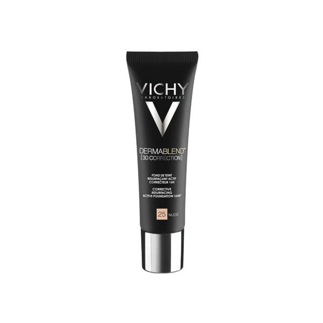 VICHY Dermablend Coverflow Inter 25 Nude Make Up Ενεργής Διόρθωσης 16 Ωρών για Υψηλή Κάλυψη και Επανόρθωση 30ml
