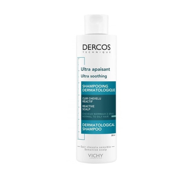 VICHY Dercos Δερμοκαταπραϋντικό Σαμπουάν για Κανονικά και Λιπαρά Μαλλιά 200ml