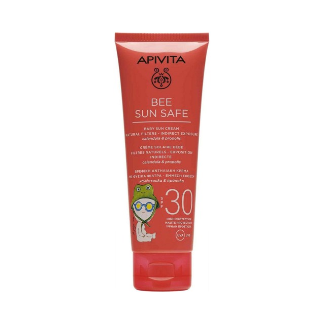 APIVITA Bee Sun Safe Baby Sun Cream SPF30 Βρεφική Αντηλιακή Κρέμα Υψηλής Προστασίας Με Καλέντουλα και Πρόπολη 100ml