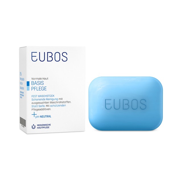EUBOS Blue Solid Washing Bar Στερεή Πλάκα Καθαρισμού Για Πρόσωπο & Σώμα Χωρίς Άρωμα 125gr