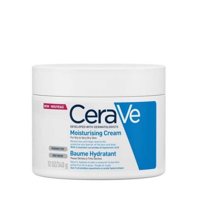 CERAVE Moisturizing Cream Ενυδατική Κρέμα για Ξηρό Εώς Πολύ Ξηρό Δέρμα 340gr